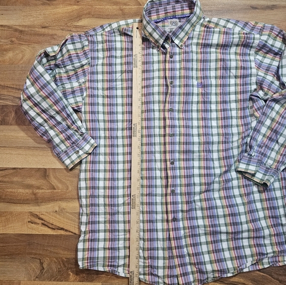 Cinch Purple Plaid Button Up Rodeo Cowboy  Western Shirt Men's Size XXL - Picture 6 of 8